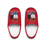 FRIENDS SLIPPERS BLACK  RED