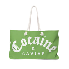COCAINE & CAVIAR OLIVE Weekender Bag