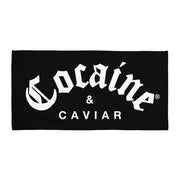 COCAINE & CAVIAR BLACK TOWEL