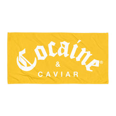 COCAINE & CAVIAR  GOLD TOWEL