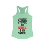 NECK BACK AND SNACKS WOMEN  TANK TOP