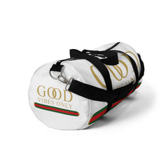 Good Vibes Only White Duffel Bag White