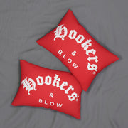 Hookers & Blow Red Spun Polyester Lumbar Pillow