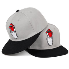 Punk tongue embroidery baseball cap men women wild flat hats