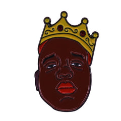 Notorious B.I.G king hat lapel pin 2pac hip hop rap legend audiophile great collection