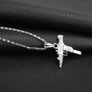 UZI GUN Shape Pendant Necklace Jewelry