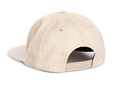 TRAP LORD CREST SNAPBACK CAP IN HEATHER OATMEAL