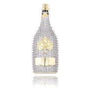 Cocaine & Caviar  Big Wine Bottle Necklaces Full Cubic Zircon Iced Out