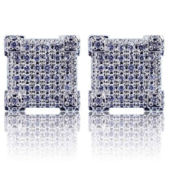 Cocaine & Caviar New Style Fashion Gold/Silver Color All Iced Out Micro Pave CZ Stone Square Stud Earring Hip Hop Rock Jewelry Earrings