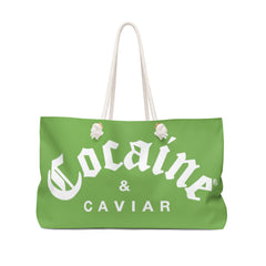 COCAINE & CAVIAR OLIVE Weekender Bag