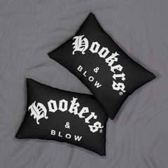 Hookers & Blow Black Spun Polyester Lumbar Pillow