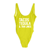 Tacos Tequila & Tan Lines One Piece